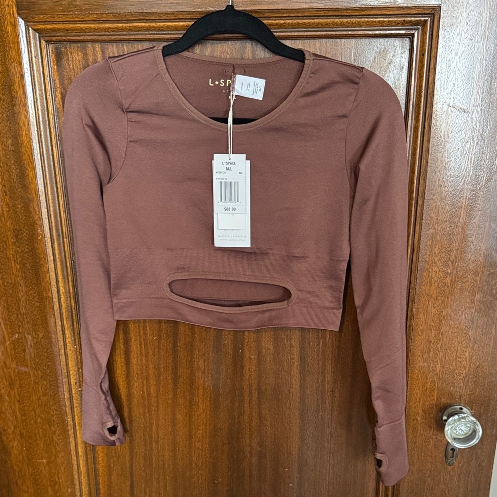 L*Space Women's Chocolate Brown Crop Top